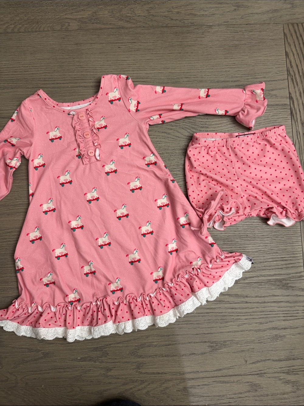 SweetHoney 4T Pink Rocking Horse Ruffle Play Set